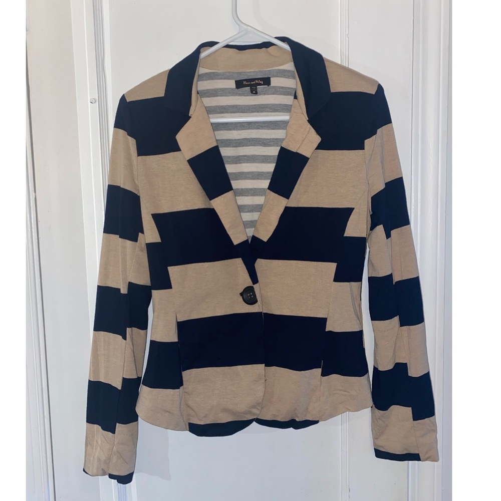 Mac and Riley Women's Stripped Blazer - Size Small
